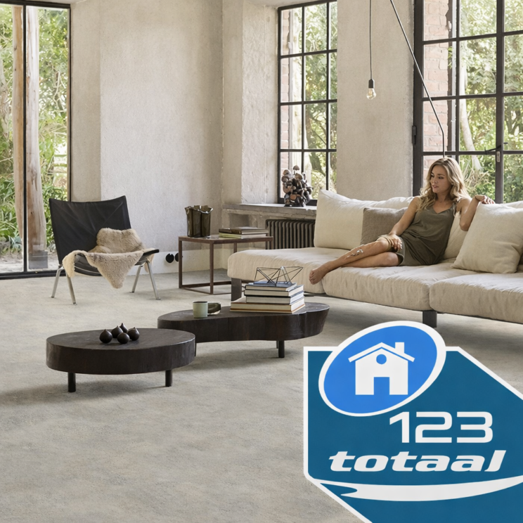 Interieur met een vinyl of PVC vloer